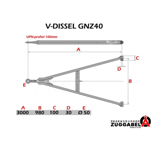 V-DISSEL GNZ40 L:3000mm